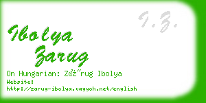 ibolya zarug business card